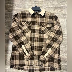 Brown Soft Vintage BoohooMAN Flannel Mens